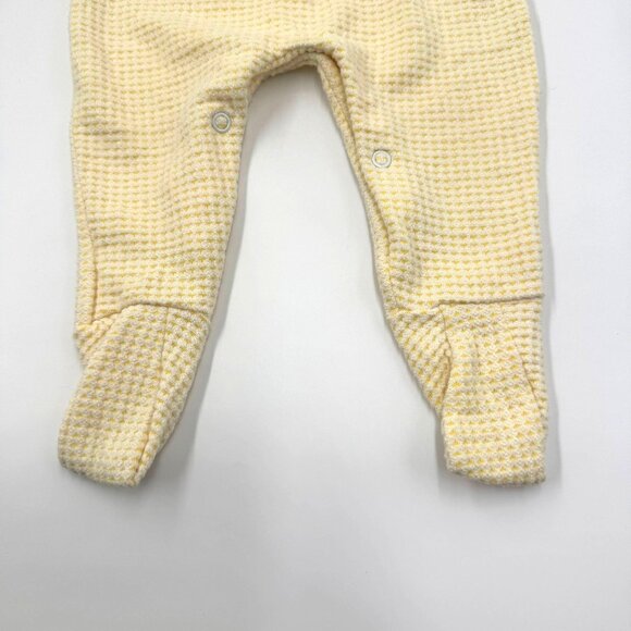 Vtg BabyGro By Gerber Baby Romper Medium 11-17 Lbs Yellow & White Floral - Picture 14 of 14